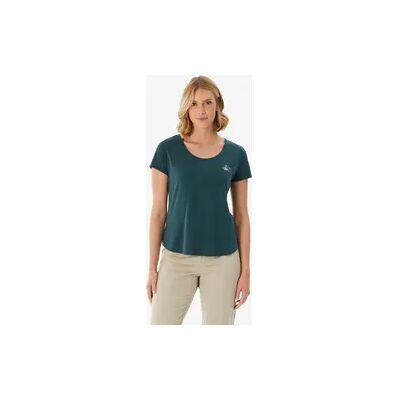 QUECHUA Wandershirt Damen kurzarm - NH500 petrol QUECHUA Wandershirt Damen kurzarm - NH500 petrol