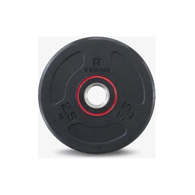 Domyos Hantelscheibe gummiert aus teilweise recyceltem Gusseisen 2,5 kg 28 mm Domyos Hantelscheibe gummiert aus teilweise recyceltem Gusseisen 2,5 kg 28 mm