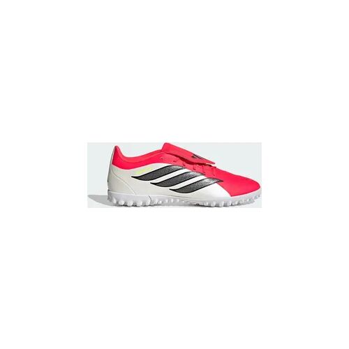 Adidas PREDATOR CLUB Fußballschuh, Rollrasen, umschlagbare Zunge schwarz weiß rot 40 (UK 6.5)