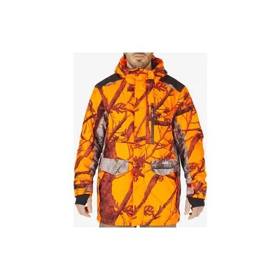 SOLOGNAC Jagdjacke Regenjacke 500 warm geräuscharm Camouflage/orange SOLOGNAC Jagdjacke Regenjacke 500 warm geräuscharm Camouflage/orange