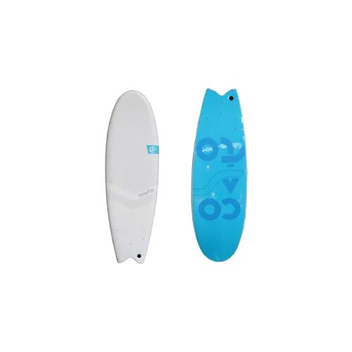 Schaumstoff-Surfbrett Coasto Soft Größe 5'1 - 150x30x5cm - EPS - 6,1kg weiß blau NO SIZE
