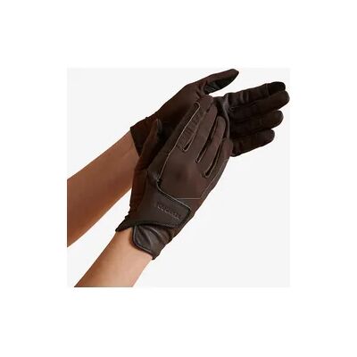 FOUGANZA Reithandschuhe Leder Damen/Herren braun FOUGANZA Reithandschuhe Leder Damen/Herren braun