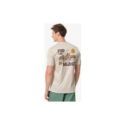 Decathlon UV-Shirt kurzarm Herren weite Form Print beige Decathlon UV-Shirt kurzarm Herren weite Form Print beige