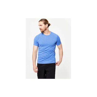 Domyos T-Shirt Herren atmungsaktiv Rundhalsausschnitt - blau meliert Domyos T-Shirt Herren atmungsaktiv Rundhalsausschnitt - blau meliert