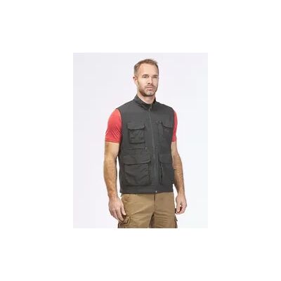 FORCLAZ Outdoorweste Herren Multipocket - Travel100 grau FORCLAZ Outdoorweste Herren Multipocket - Travel100 grau