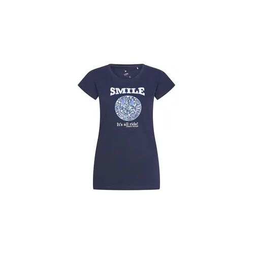 T-Shirt Imperial Riding Smiley Flowers blau M
