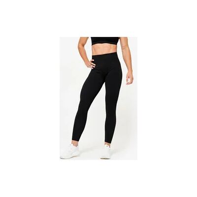 Domyos Leggings Damen nahtlos hohe Taille Scrunch-Effekt - schwarz Domyos Leggings Damen nahtlos hohe Taille Scrunch-Effekt - schwarz