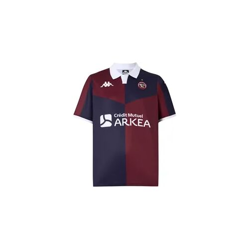 Kappa Replica Heimtrikot Junior Union Bordeaux Bègles 2025/2026 Rugbyshirt blau rot 116 cm