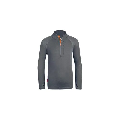Trollkids Kinder Pullover Lofoten Anthrazit/Orange grau orange 110 cm
