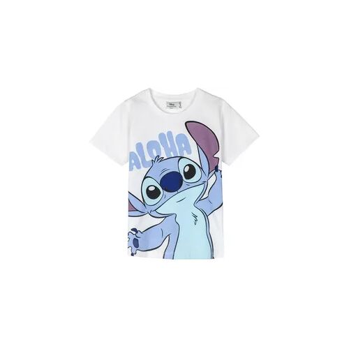 Disney Kurzarm-T-Shirt für Kinder Stitch Weiß weiß 10 J.