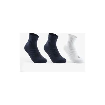 Decathlon Kinder Tennissocken Mid 3er Pack - RS500 weiß/marineblau Decathlon Kinder Tennissocken Mid 3er Pack - RS500 weiß/marineblau