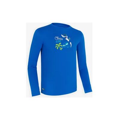 Decathlon UV-Shirt langarm Kinder UV-Schutz 50+ Print blau Decathlon UV-Shirt langarm Kinder UV-Schutz 50+ Print blau
