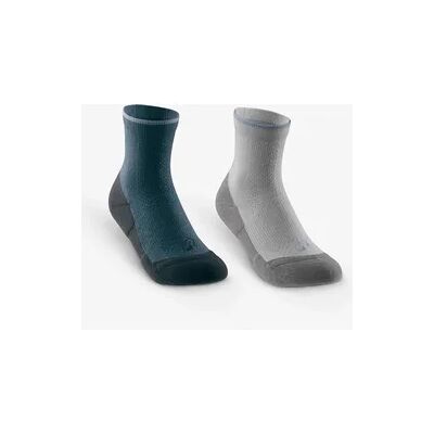 QUECHUA Wandersocken Kinder Gr. 23–38 halbhoch - Hike 100 2 Paar grau QUECHUA Wandersocken Kinder Gr. 23–38 halbhoch - Hike 100 2 Paar grau