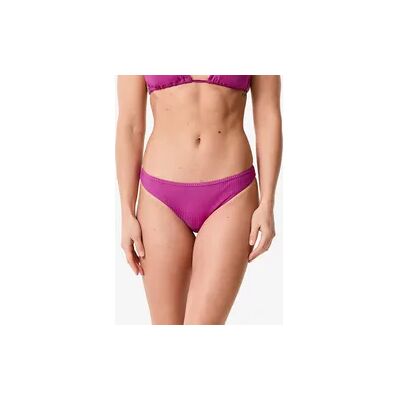Decathlon Bikini-Hose Damen Tanga hoher Beinausschnitt Rippmuster Lulu violett Decathlon Bikini-Hose Damen Tanga hoher Beinausschnitt Rippmuster Lulu violett