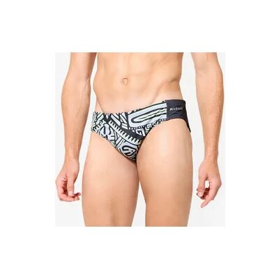 Decathlon Badehose Slip Herren Wasserball - 500 Tiki grau Decathlon Badehose Slip Herren Wasserball - 500 Tiki grau