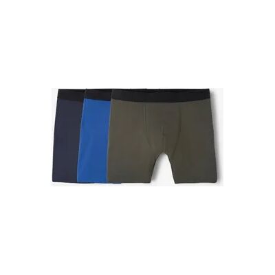 Decathlon Boxershorts Herren atmungsaktiv 3er-Pack - blau/khaki Decathlon Boxershorts Herren atmungsaktiv 3er-Pack - blau/khaki