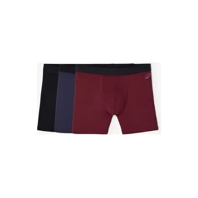 Decathlon Boxershorts Herren atmungsaktiv 3er-Pack - blau/dunkelrot Decathlon Boxershorts Herren atmungsaktiv 3er-Pack - blau/dunkelrot