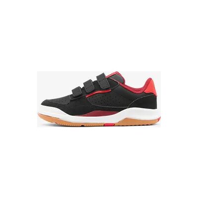 Decathlon Turnschuhe Kinder Leder Klettverschluss - Playventure City schwarz/rot Decathlon Turnschuhe Kinder Leder Klettverschluss - Playventure City schwarz/rot