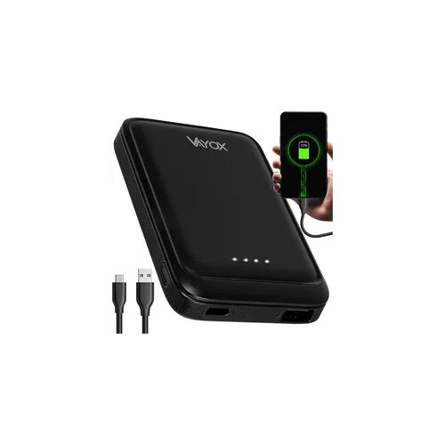 Powerbank Vayox VA0339 5000mAh USB USB-C schwarz 10 CM