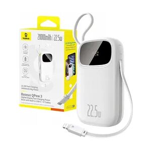 Baseus EnerFill Powerbank 20000mAh 22.5W USB-C/Lightning Schnellladegerät weiß NO SIZE Baseus EnerFill Powerbank 20000mAh 22.5W USB-C/Lightning Schnellladegerät weiß NO SIZE