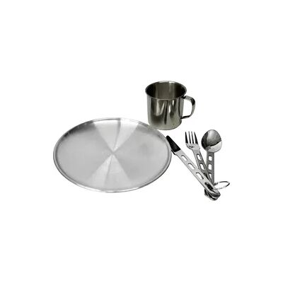Outdoor International Ultraleichtes Camping Edelstahl Teller Set Becher Teller Besteck 222 g Outdoor International Ultraleichtes Camping Edelstahl Teller Set Becher Teller Besteck 222 g