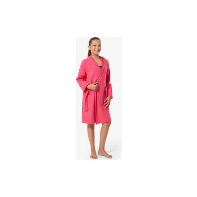 Decathlon Bademantel Kinder kompakt Kapuze Baumwolle - dunkelrosa Decathlon Bademantel Kinder kompakt Kapuze Baumwolle - dunkelrosa