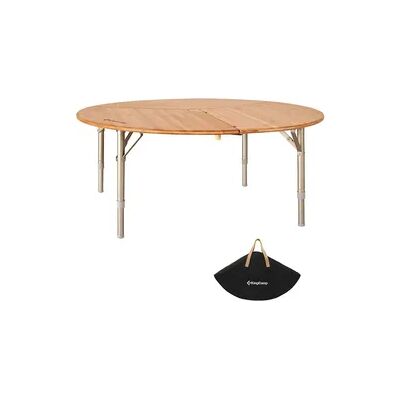 KingCamp Campingtisch Bambus Camping Falttisch Klapptisch Rund Alu Holz Höhen Verstellbar KingCamp Campingtisch Bambus Camping Falttisch Klapptisch Rund Alu Holz Höhen Verstellbar