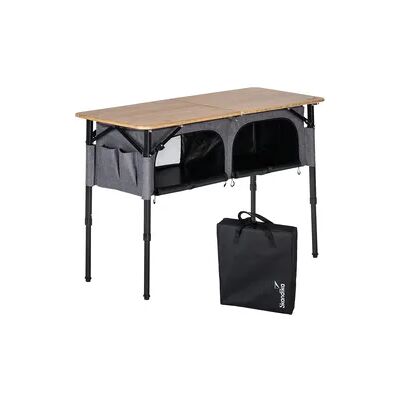 SKANDIKA Campingtisch mit Schrank Tolja - Outdoor - Bambus Klapptisch mit Stauraum SKANDIKA Campingtisch mit Schrank Tolja - Outdoor - Bambus Klapptisch mit Stauraum