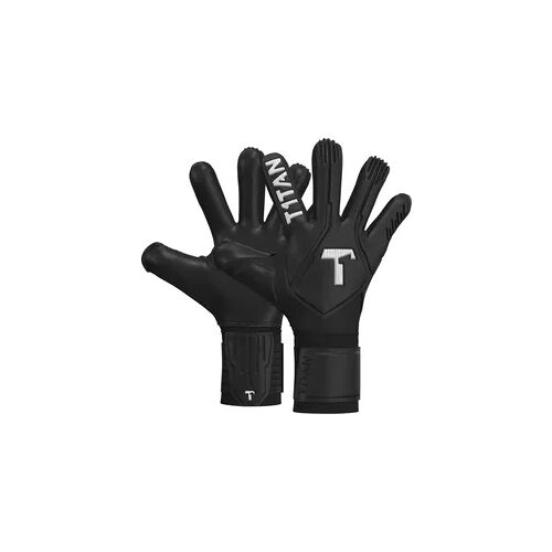 T1TAN Profi Torwarthandschuhe für Erwachsene - Legend Black-Out mit Fingerschutz schwarz 9