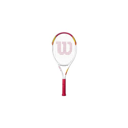 Tennisschläger Wilson Six One weiß rot GRIP 1