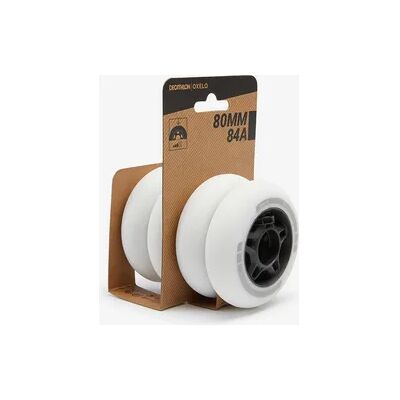 OXELO Rollen Inline Skates Inliner Fit 80 mm 84A 4er-Set - weiss OXELO Rollen Inline Skates Inliner Fit 80 mm 84A 4er-Set - weiss