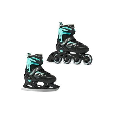 Raven Verstellbare Rollschuhe Schlittschuhe 2in1 Profession Schwarz/Mint Raven Verstellbare Rollschuhe Schlittschuhe 2in1 Profession Schwarz/Mint