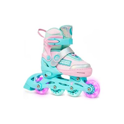Raven Verstellbare Rollschuhe Etta Mint/Rosa Leuchtende LED-Räder Raven Verstellbare Rollschuhe Etta Mint/Rosa Leuchtende LED-Räder