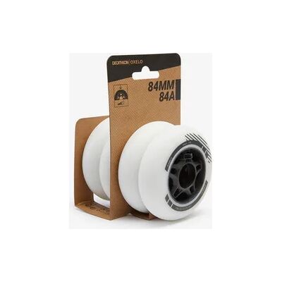 OXELO Rollen Inline Skates Inliner Fit 84 mm 84A 4er-Set - weiss OXELO Rollen Inline Skates Inliner Fit 84 mm 84A 4er-Set - weiss