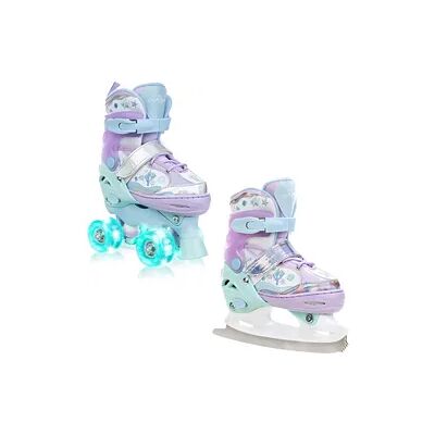 Raven Eiskunstlauf Schlittschuhe 2in1 Einstellbare Isla Leuchtende LED-Räder Raven Eiskunstlauf Schlittschuhe 2in1 Einstellbare Isla Leuchtende LED-Räder
