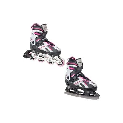 Raven Verstellbare Rollschuhe Schlittschuhe 2in1 Pulse Schwarz/Rosa Raven Verstellbare Rollschuhe Schlittschuhe 2in1 Pulse Schwarz/Rosa