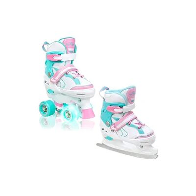 Raven Eiskunstlauf Schlittschuhe 2in1 Einstellbare Lia Weiß/Mint/Rosa LED-Räder Raven Eiskunstlauf Schlittschuhe 2in1 Einstellbare Lia Weiß/Mint/Rosa LED-Räder
