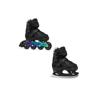 Raven Verstellbare Rollschuhe Schlittschuhe 2in1 Oxen Schwarz/Neo Chrome Raven Verstellbare Rollschuhe Schlittschuhe 2in1 Oxen Schwarz/Neo Chrome