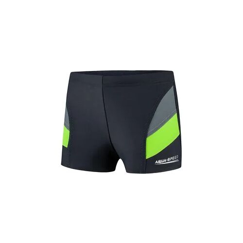 AQUA SPEED Kinder Schwimmen Boxershorts - Andy, grau grau grün 140 CM