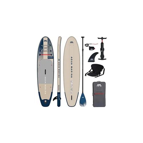 AQUA MARINA MAGMA SUP Board Stand Up Paddle aufblasbar KAJAK SITZ beige blau rot 340 cm
