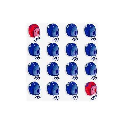Decathlon Wasserball-Kappen Erwachsene 16er-Set - WP900 blau Decathlon Wasserball-Kappen Erwachsene 16er-Set - WP900 blau