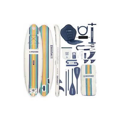 HUIIKE Stand Up Paddling Board Aufblasbar 10’ zum Kajak Umbaubar, bis 130 kg, Weiß HUIIKE Stand Up Paddling Board Aufblasbar 10’ zum Kajak Umbaubar, bis 130 kg, Weiß