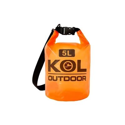 KOL OUTDOOR Wasserdichte Tasche 5L transparent orange – Dry Bag Kajak SUP Strand KOL OUTDOOR Wasserdichte Tasche 5L transparent orange – Dry Bag Kajak SUP Strand