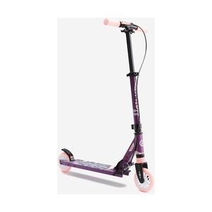 OXELO Scooter Tretroller Kinder mit Federung und Lenkerbremse - MID5 violett, rosa violett weiß, EINHEITSGRÖSSE