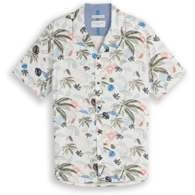 Tom Tailor Herren Hemd 1050943 - off white beach design - male - XL Tom Tailor Herren Hemd 1050943 - off white beach design - male - XL