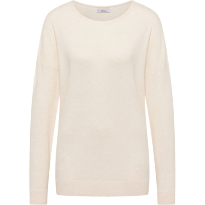 Cecil Damen Pullover B303296 - oat milk beige melange - female - XXL Cecil Damen Pullover B303296 - oat milk beige melange - female - XXL