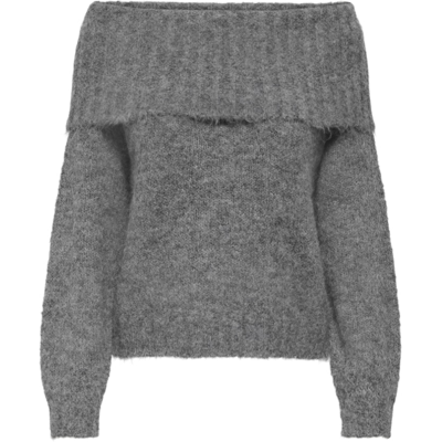 Only Damen Pullover 15350976 - Medium Grey Melange - female - M Only Damen Pullover 15350976 - Medium Grey Melange - female - M