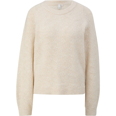 Qs Damen Pullover 2172029 - creme - female - XXL Qs Damen Pullover 2172029 - creme - female - XXL