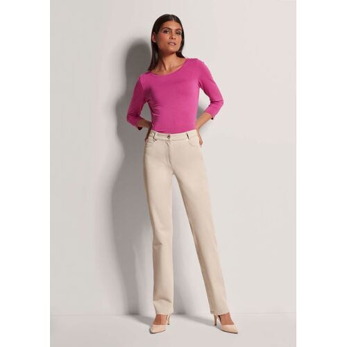 MADELEINE M-Jeans in gerader Form mit Logo-Stickerei kiesel 40