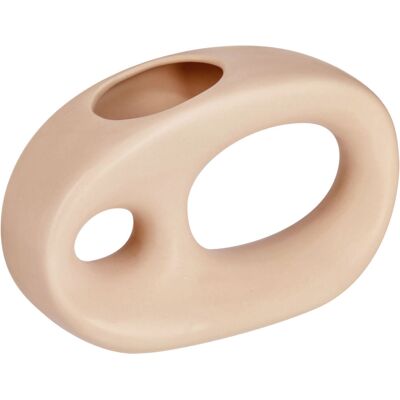 Vase Delio; 21.5x7.5x14.7 cm (LxBxH); beige; organisch Vase Delio; 21.5x7.5x14.7 cm (LxBxH); beige; organisch